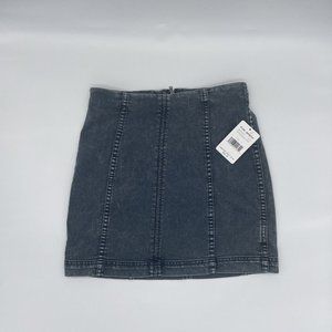 Free People Womens Modern Femme Denim OB504493 Skirt Faded Westminster Blue US 4